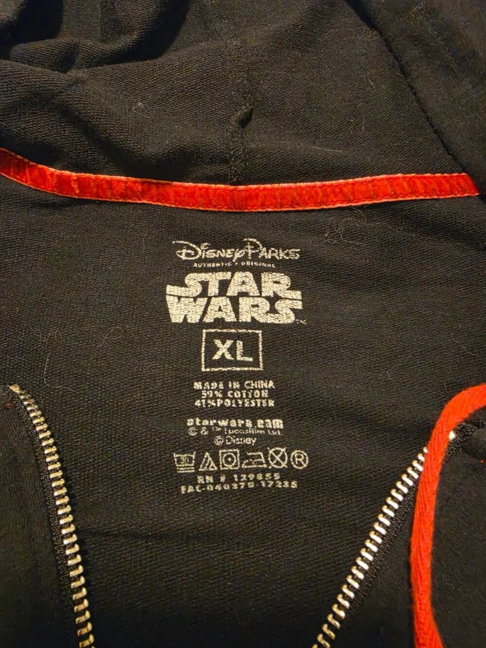 Star Wars The Last Jedi “Beware the Power of the Dark Side” Hoodie DisneyPark XL